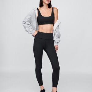 GapFit High Rise Power 7/8 Leggings with POCKETS  Black